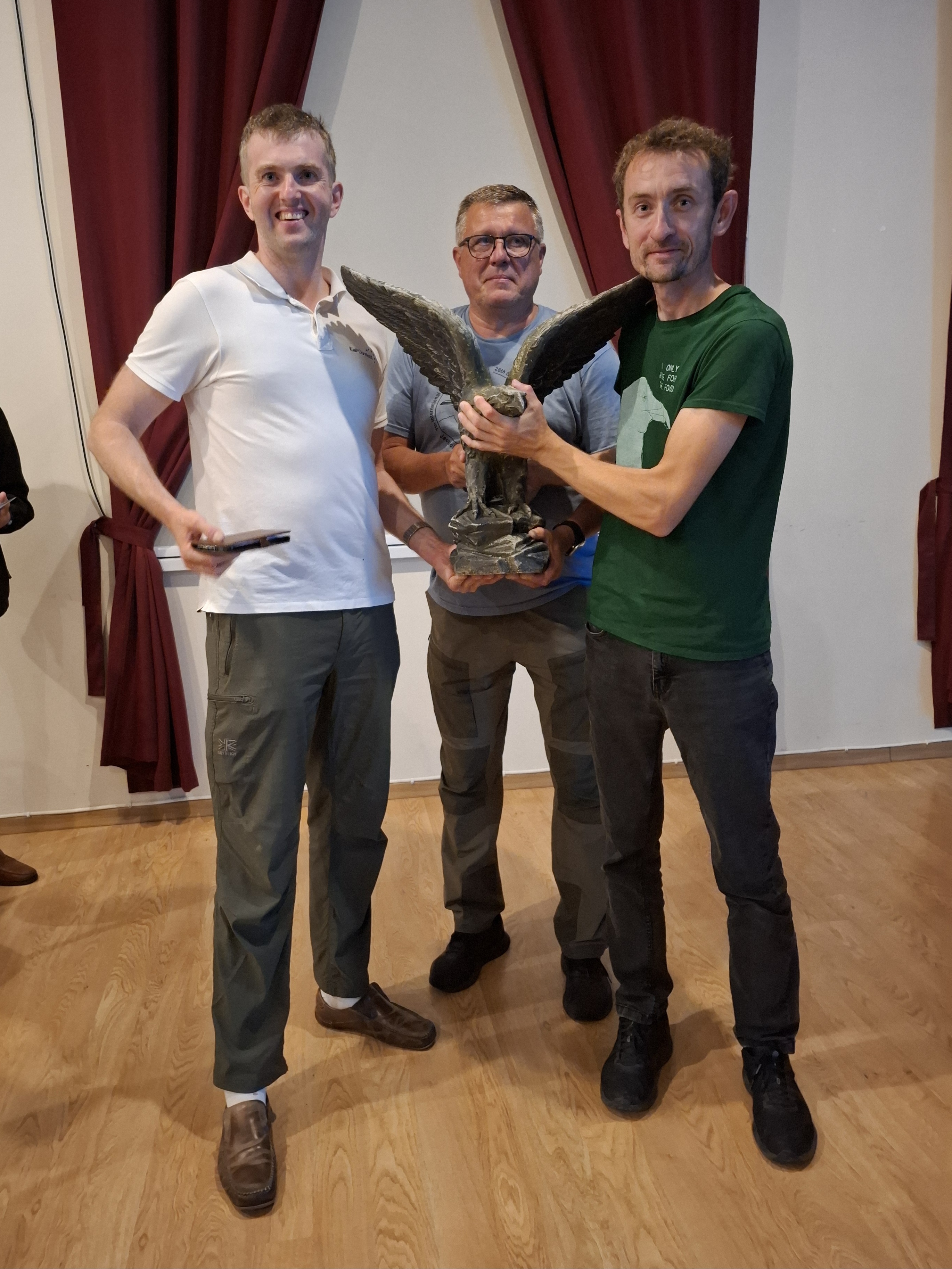 Estonian Open 2025 võitjad: Sten Lassmann, Leho Luigujõe ja Tarvo Valker võistkonnast Läänemaa. Foto: Tiiu Tali
