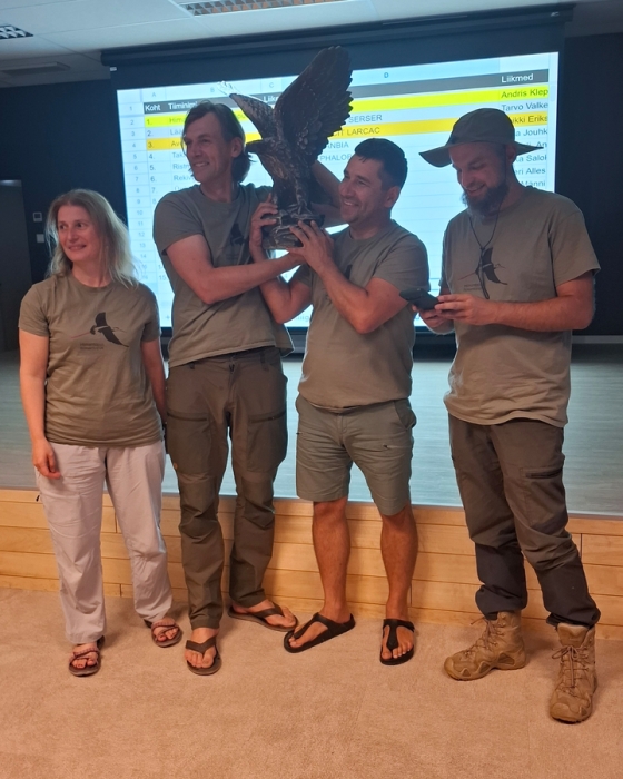 Estonian Open 2026
Saaremaa ralli võitjad: Läti võistkond Himantopus himantopus koosseisus Ilze Bojāre, Andris Klepers, Mārcis Tīrums ja Pēteris Daknis.

Foto: Tiiu Tali
